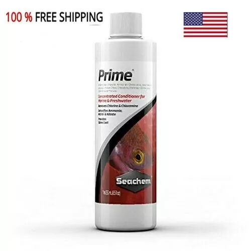 The #1 Seachem Prime Aquarium Conditioner Fish Tank Toxics Remover Water Fresh