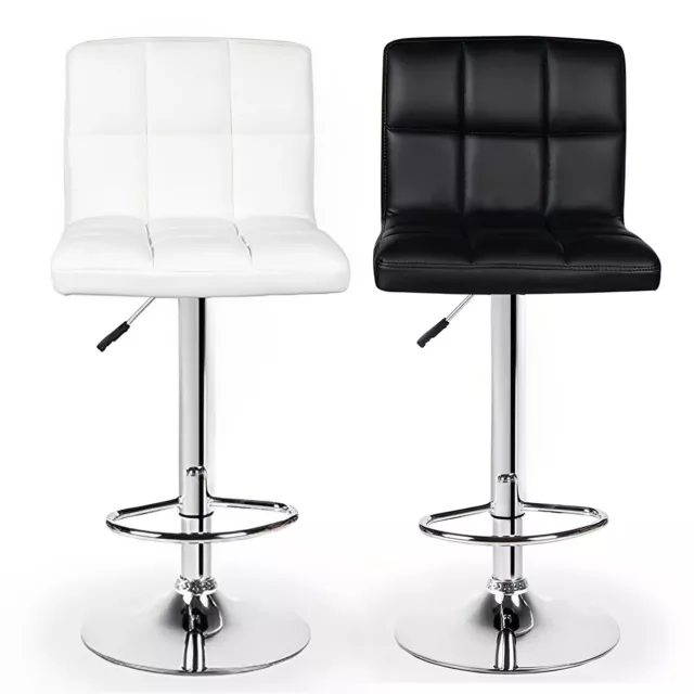 New Myra PU Leather Bar Stool Kitchen Chair Gas Lift swivel Black White free pos
