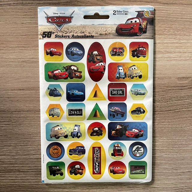 SANDYLION DISNEY PIXAR Cars 50+ Stickers SEALED Lightening McQueen ...