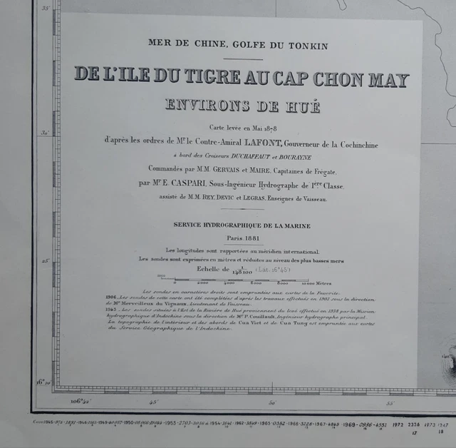 VIETNAM Cape Tiger Island Map Chon May Hué Annam Indochina Cochinchina