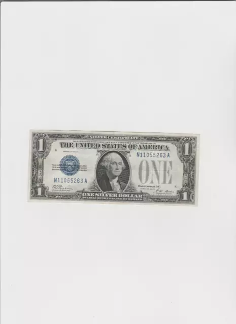 1928-A $1 Blue "FUNNY BACK" SILVER Certificate in  lightly circulated cond.