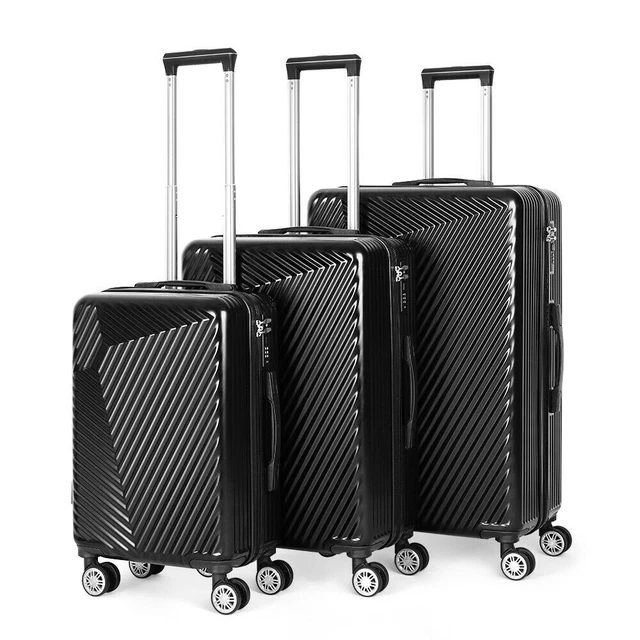 3 Piece Set Luggage Suitcase Spinner Hardshell Lightweight With TSA Lock Wheels