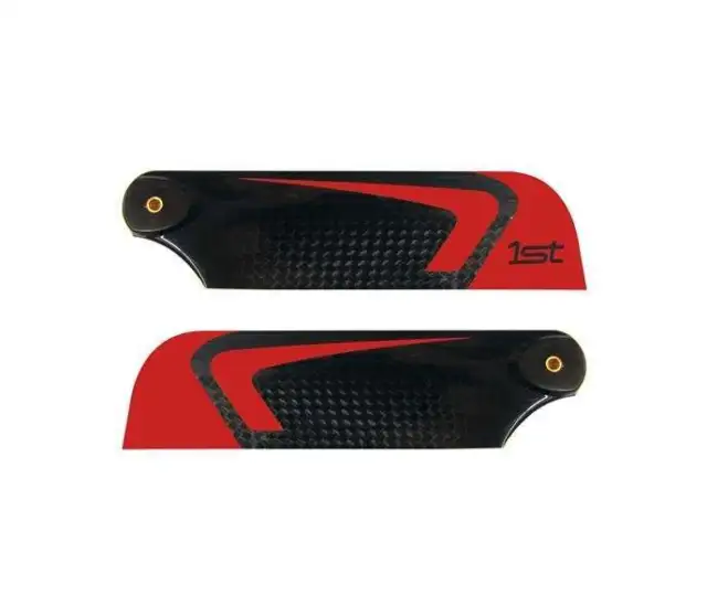 1st Tail Blades CFK 105mm CP (Red) 1stB105CP-R