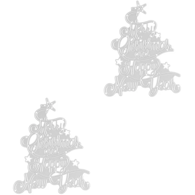 2 stücke metall schneideformen stablonen frohe weihnachten prägkarten handwerk