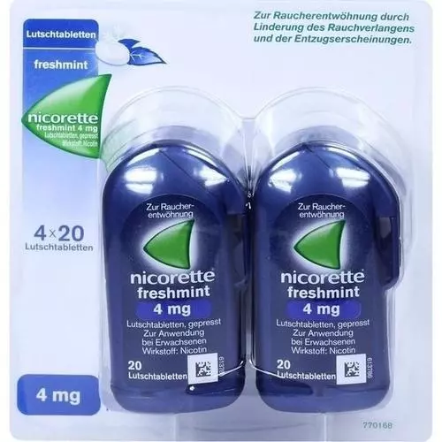 NICORETTE freshmint 4 mg Lutschtabletten gepresst 80 St PZN 10933968