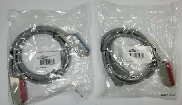 2 Allen Tel 25-3-PC-5-GY Plug In Connector Cable Patch Cord, 5-Foot Length, 90