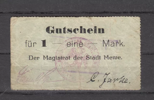 Mewe - City - 1 Mark - O.D Dießner 233.3b - Fus + Hu