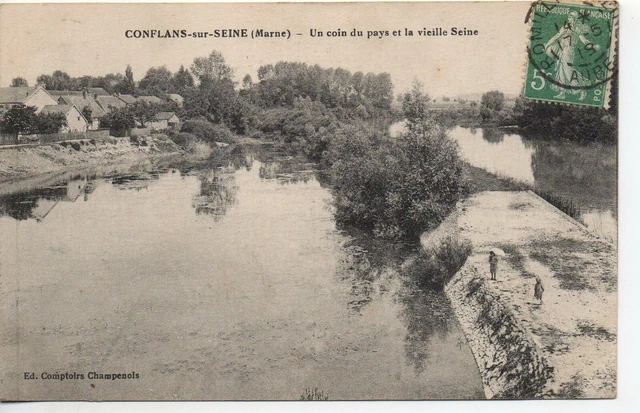 CONFLANS SUR SEINE - Marne - CPA 51 - un coin du pays et vieille Seine