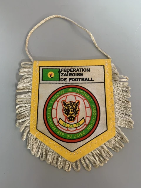 Fanion Fédération Zaïroise De Football Zaire Foot Pennant Wimpel Vintage Soccer