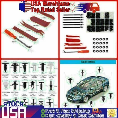 446PCS Car Body Trim Clips Retainer Bumper Rivets Screw Panel Push Fastener