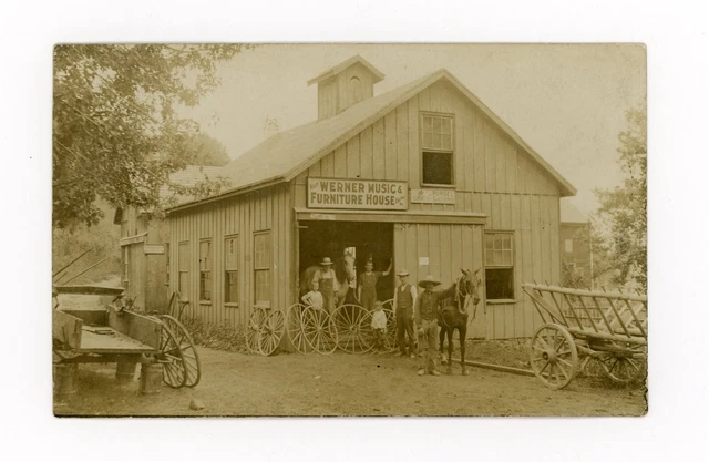 Postcard RPPC Easton Northampton PA Werner Music business