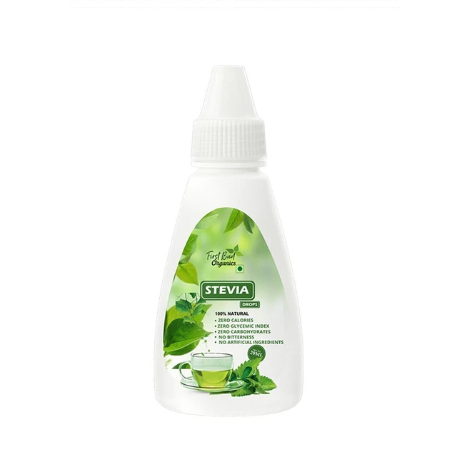 First Bud Organics Stevia Drops Liquid 7 oz Zero calorie, indice glicemico...