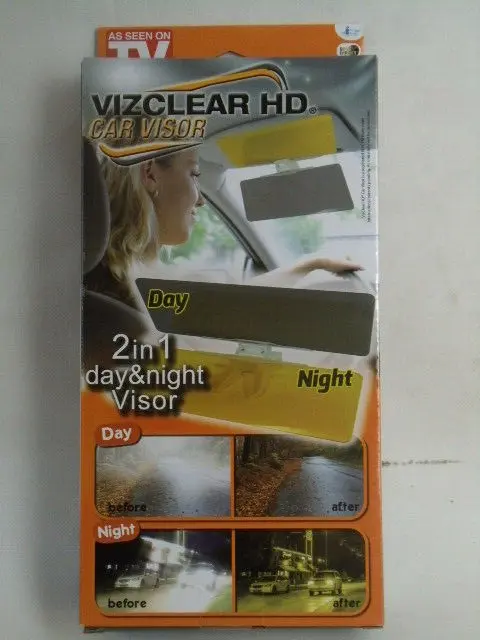Vizclear HD Blendschutz Tag + Nacht Sonnenblende 2 in 1 HD Car