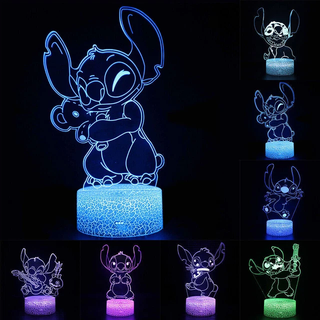 STITCH 3D LED Night Light Touch Table Desk Lamp Bedroom Decor 7Color