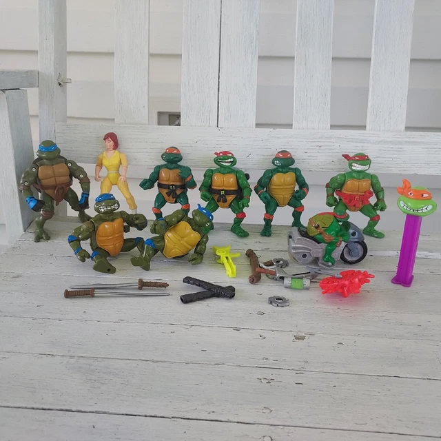 Vintage TMNT action Figure Lot Pez 1980s 90s