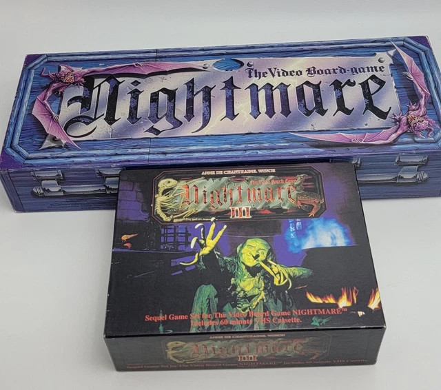 NIGHTMARE & III 3 The Video Board Game VHS 1991 Vintage Almost