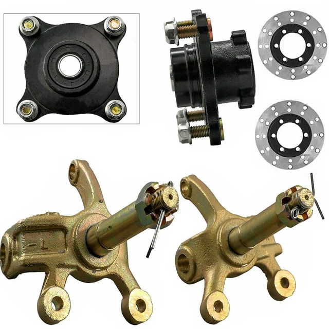4 Stud Front Wheel Hub Steering Knuckle Spindle Brake Disc for ATV Quad Go Kart