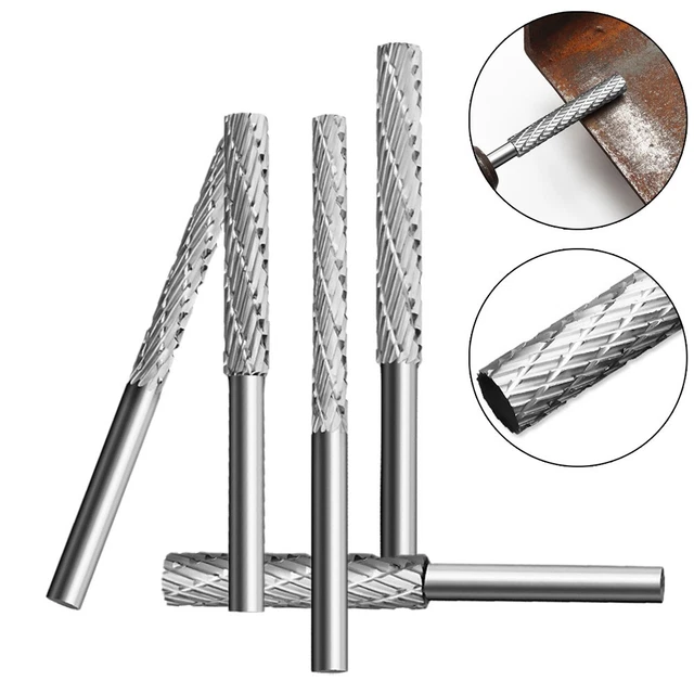 Práctica lima rotativa extremo giratorio cresta plata afilada 4 × 4 × 60 mm