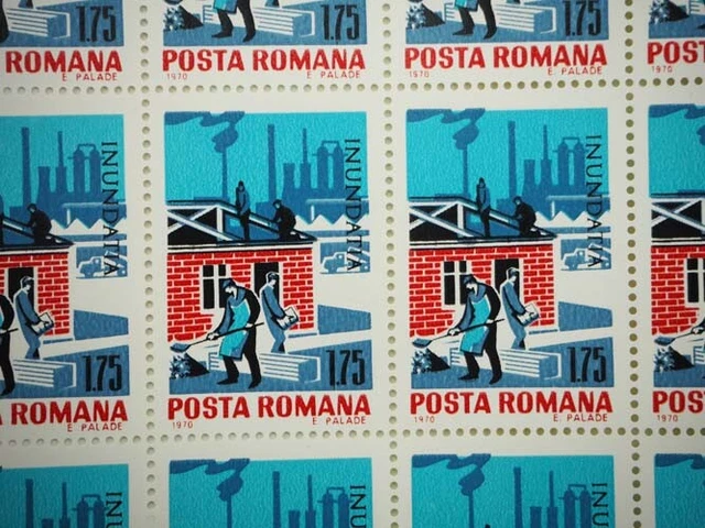 1970 Rumänien; 300 Serien Hochwasserhilfe, postfrisch/MNH, MiNr. 2883/86, ME 840 4