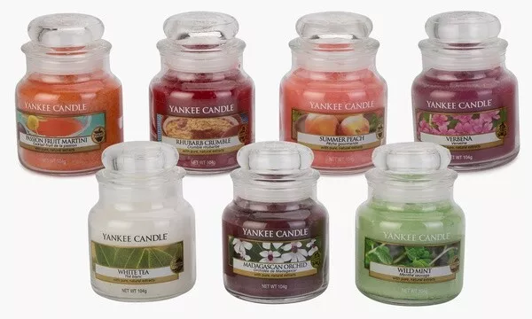 Yankee Candle Small scented fragrance's American glass jar wax candles-new