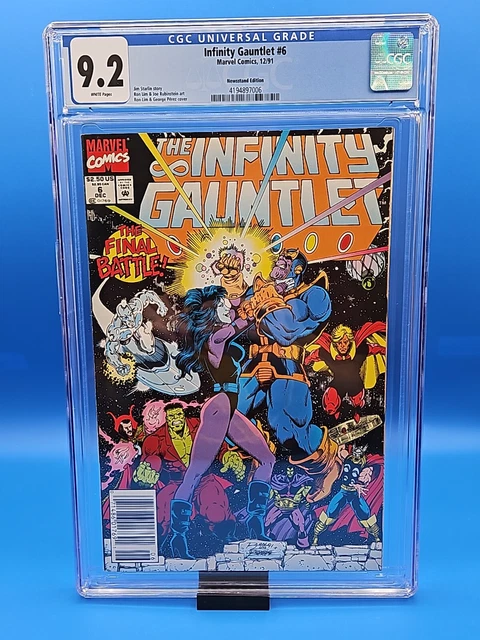 INFINITY Gauntlet #6  CGC 9.2 🔥 NEWSSTAND 🔥  1991 JIM STARLIN Adam Warlock 🔑