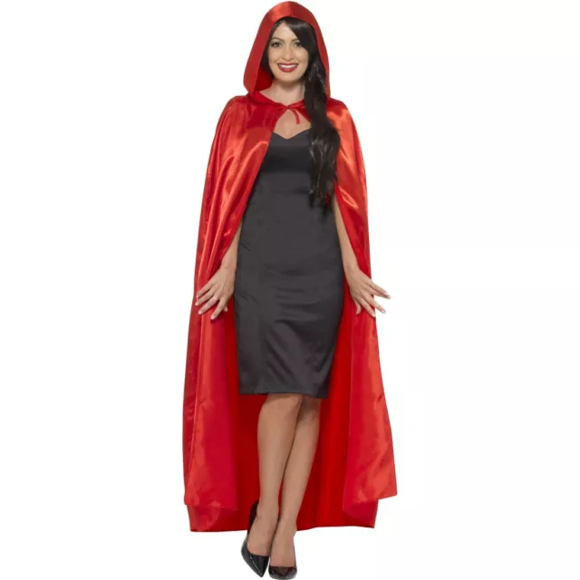 Roter Umhang & Kapuze Rotkäppchen Cape Vampirumhang Damen Halloween Mittelalter