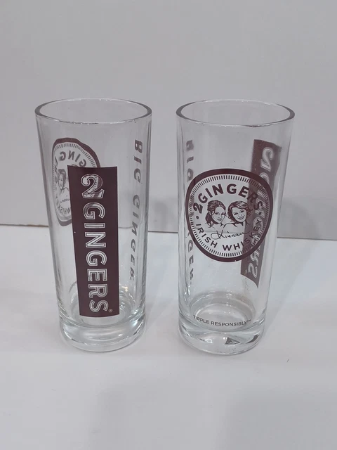 2 Gingers Irish Whiskey Cocktail Highball Collins Glasses Set of 2 Tipple