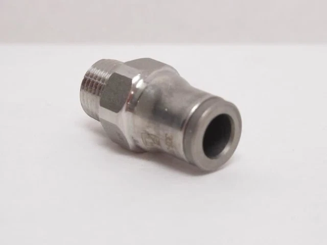 192019 New-No Box; Parker 3805-06-11_ Male Connector; SS-316; 1/4"PTC x 1/8NPT