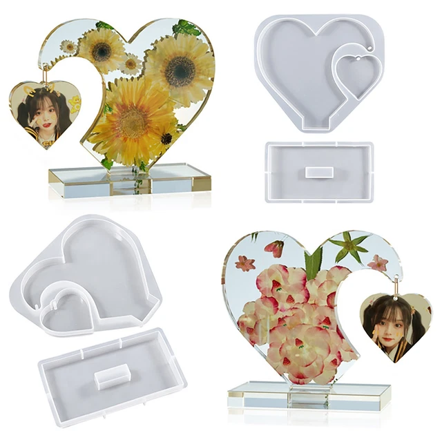 Brandneue Form Ornamente Epoxidharz tolles Geschenk herzförmige Wohnkultur