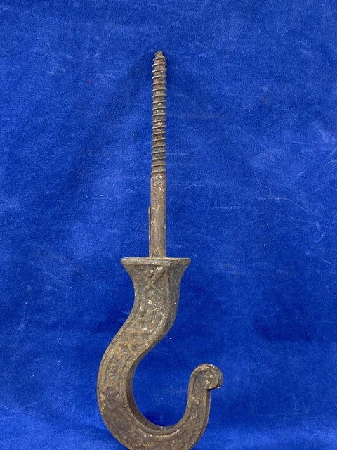 Antique Eastlake Hanging Plant Hook w/ 3.5" Screw ~ Victorian Porch Hardware