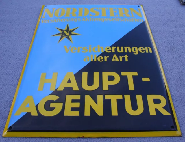 Emailleschild Nordstern Versicherung - Hauptagentur