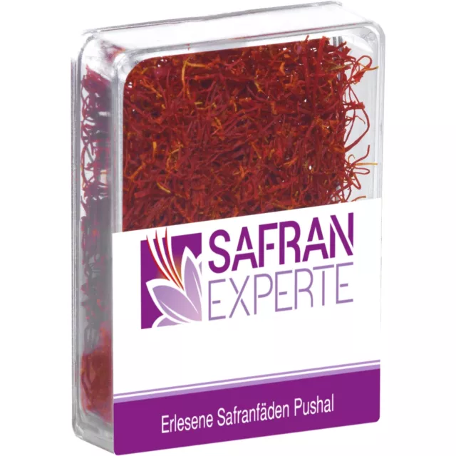FRISCHE Safranfäden kaufen 2,3 Gr. Dose Qualität Pushal LETZTE ERNTE Saffron