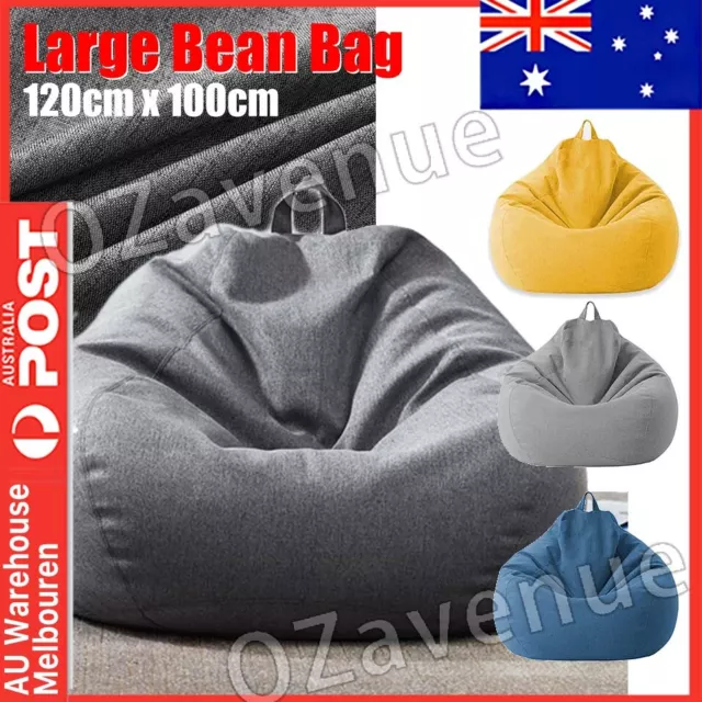 Extra Large Bean Bag Chairs Sofa Cover Indoor Lazy Lounger For Adults Kids