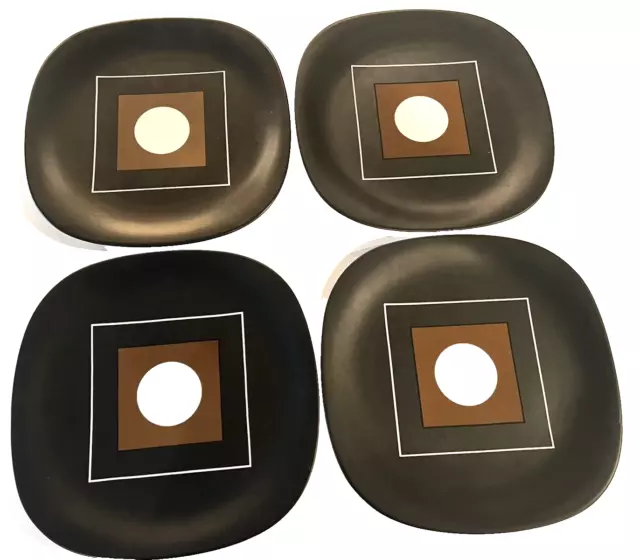 4 Block Langenthal Transition Circle in the Square MCM Dinner Plates