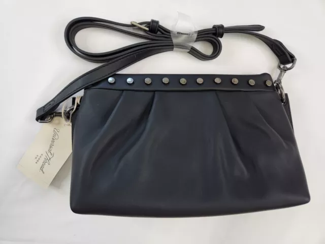 Universal Thread Womens Black Crossbody Shoulder Bag Convertible Handbag Studs