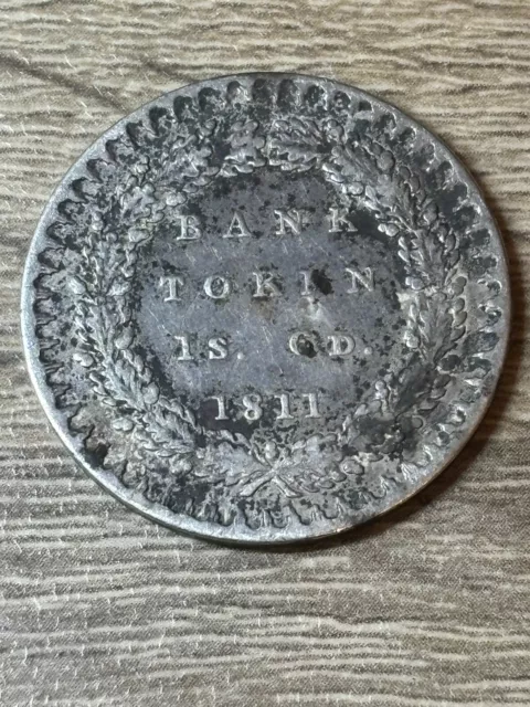 George III, Bank Token, 1s 6d, (18 Pence), 1811, 0.925 Silver