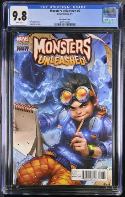 Monsters Unleashed #5 Lee Future Fight 1:25 Kid Kaiju Variant 2017 CGC 9.8