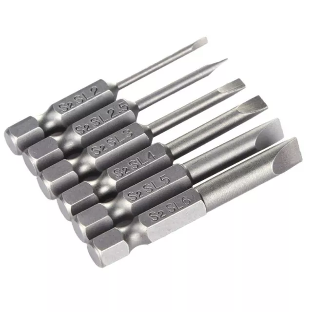 Convenient 50mm Magnetic Screwdriver Bit for Flat Head Slotted Tip Screws