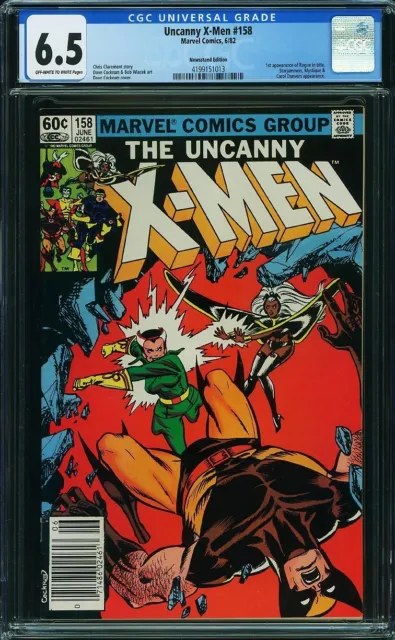 Uncanny X-Men (Vol 1) #158 - CGC 6.5 (Marvel, 1982) NEWSSTAND First Rogue Cover