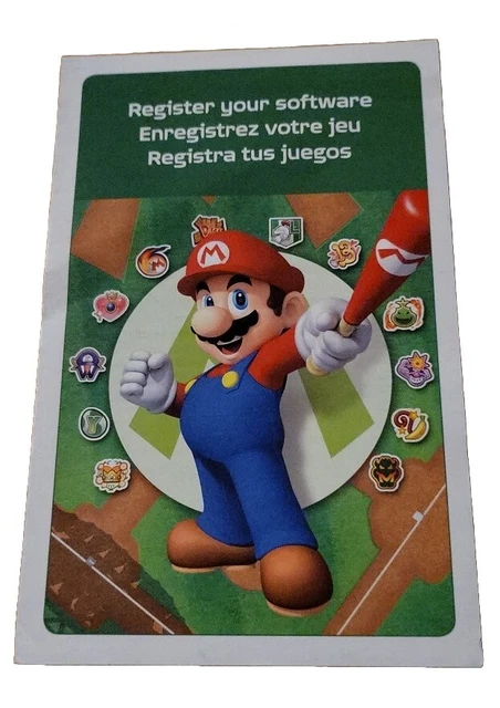 Mario Super Sluggers Baseball  Nintendo Wii, 2008 Register Software Insert Only