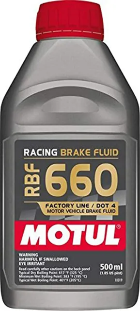 500ml MOTUL RBF 660 RACING 325°C DOT4 OLIO LIQUIDO FLUIDO FRENI AUTO MOTO