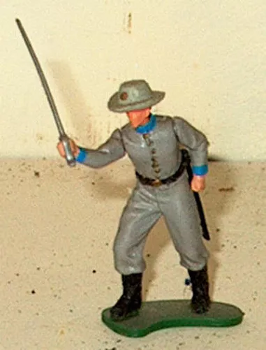 Civil War Confederate Officer W/Sword 54Mm Britain Swoppet