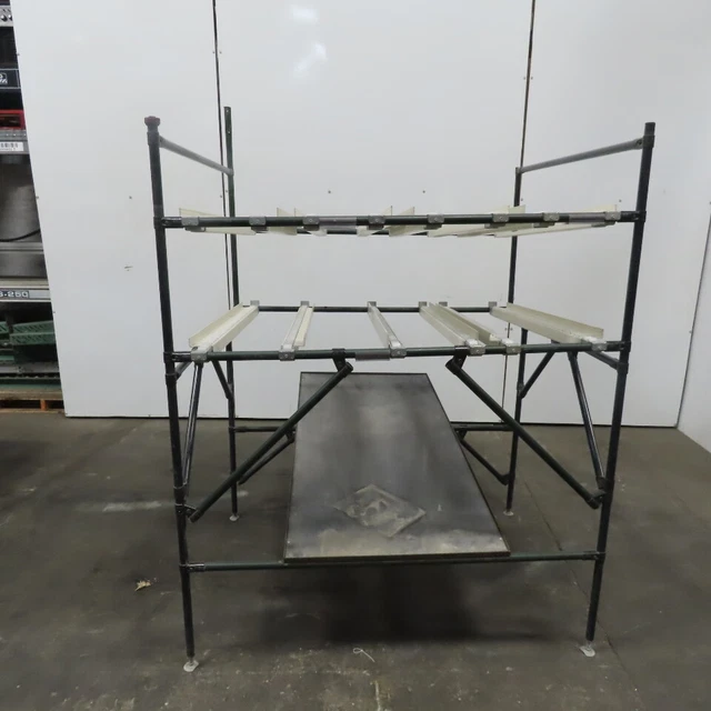 Logiform Modular Rolling Gravity Flow Skate Roller Rack Shelving Unit 50x56x69"