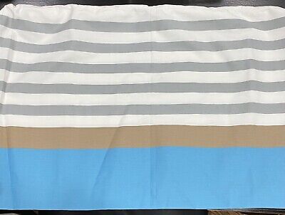 Falda de cuna para niños Serena & Lily línea azul gris y blanco a rayas 17 pulgadas de largo