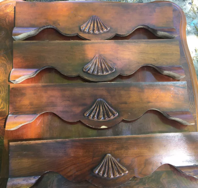 4 Vtg Salvage Molding Pediment Shell Table Door 19 5/8  Craft Signs DIY Mdf