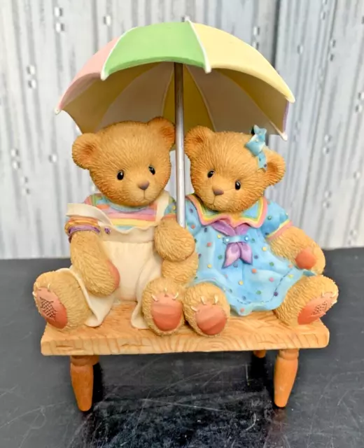 Cherished Teddies CARTER & ELSIE We're Friends Rain or Shine Figur 1997