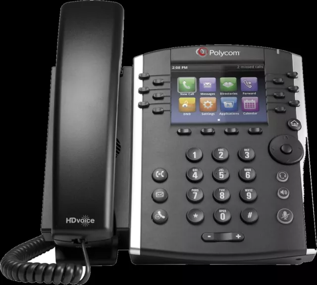 POLY VVX411 IP phone Black, removed from ztp, Refurbished no curlycord