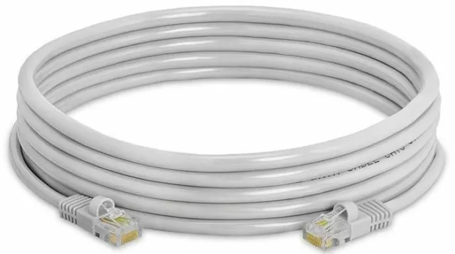 Genuine KRONE 3m Network Cable GRAY Ethernet CAT6 UTP LAN Patch Cord Lead *NEW*