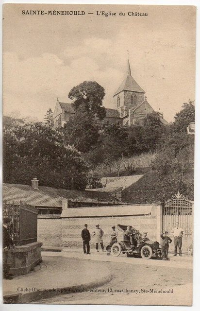 SAINTE MENEHOULD - Marne - CPA 51 - l' église du chateau - voiture