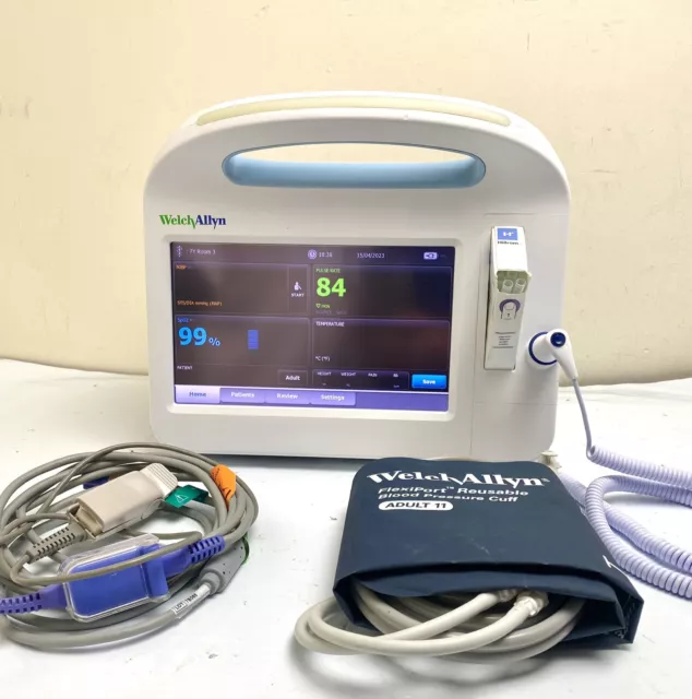 WELCH ALLYN CONNEX 6000 *TOUCHSCREEN* PATIENT MONITOR + SpO2 NIBP TEMPERATURE